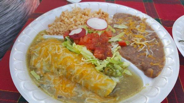 Good chile verde enchilada