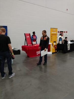 Yelp booth at Tidewater ComicCon