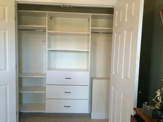 This is finished closet