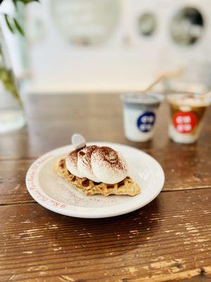 Tiramisu croissant waffle