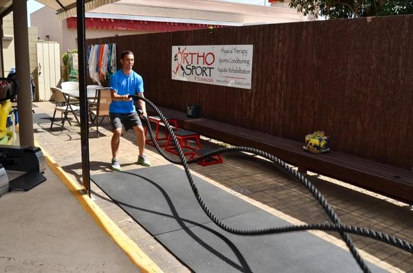 Come learn about our alternative forms of training, including heavy ropes, kettlebells, TRX, and body-weight training!