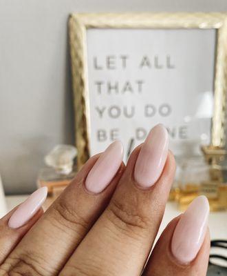 September's baby pink on my natural nails