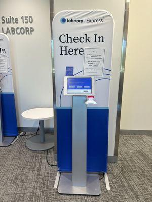 Kiosk to check in