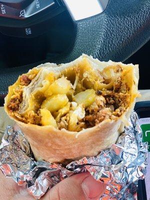 Chorizo breakfast burrito