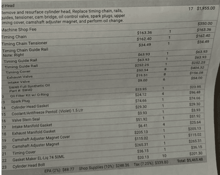 The list of repairs.. THAT MY CAR DIDNT NEED (2017 VW golf S) with broken turbo