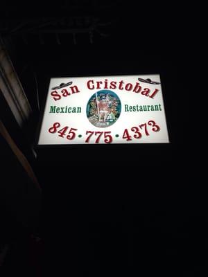 sign outside San Cristobal