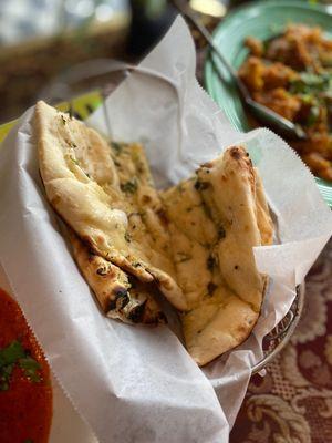 Garlic Naan Bread.