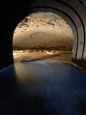 Inside oven