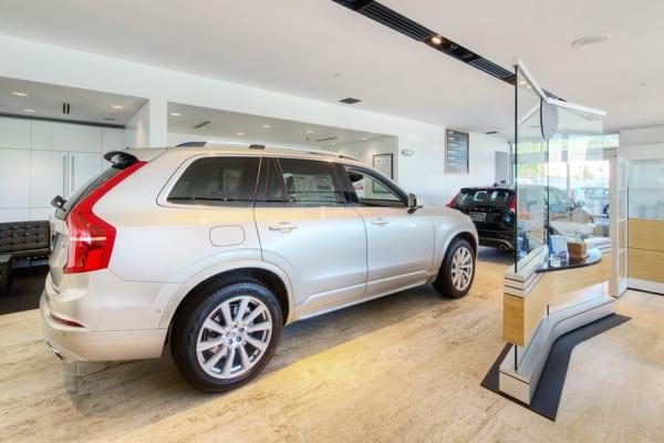 The showroom at Volvo Cars Marin