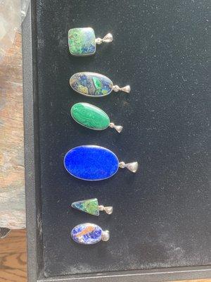 Sterling silver Gemstone pendants