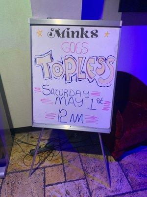 Topless May 1st!!