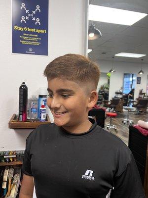 My son was happy with his new look done by Danny