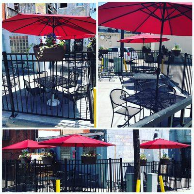 Plenty of space on our patio out back for dinner or just drinks on a warm day.