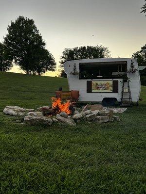 Fire pit and mobile bar