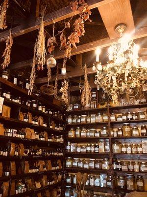 Love the feeling in High Garden... Walls are lined with various teas, remedies and more. I could spend hours here, exploring.