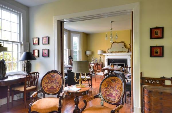 Looking from the Parlor to the Dining Room where you are served a full Southern breakfast each morning.