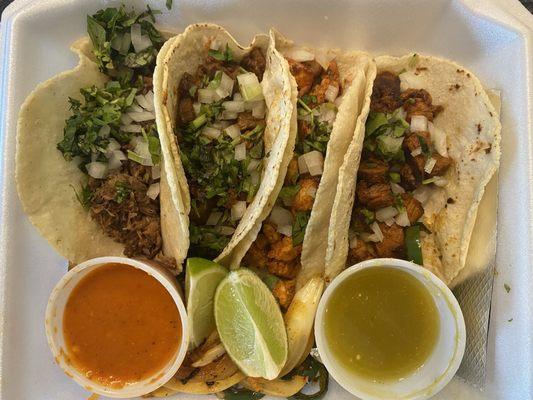 Tacos (birria, steak, chicken, pork)