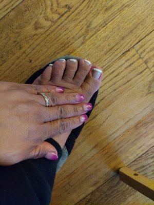 Mani and Pedi done at Super Star Nails.