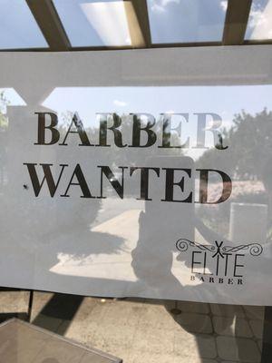 BARBER WANTED