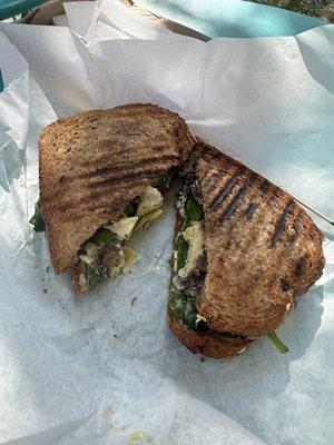 Green Goddess on Wheat Panini!