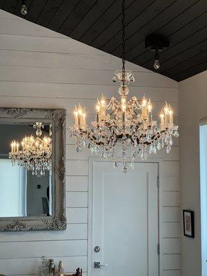 New chandelier installed by Lion Group.