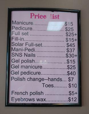 Price List