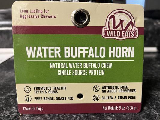 Water buffalo horn