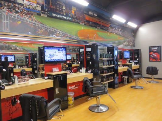 Championship Haircut Experience for men & boys in an Exciting Sports Environment.