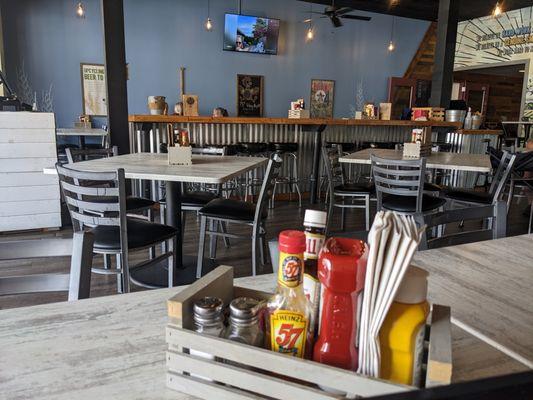 Inside dining room at Fenwick Farms Brewing Company, Rensselaer