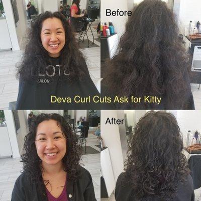 Lot8Salon Deva Curl Cuts ask for Kitty!