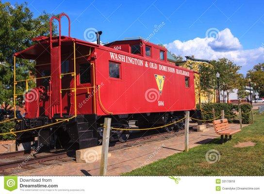 W & OD Trail Caboose in the heart of Historic Herndon