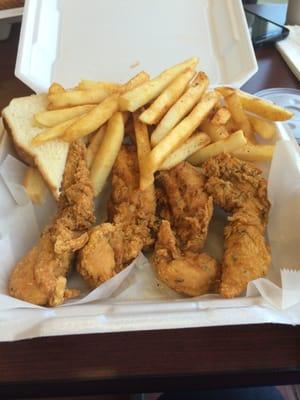 4 piece chicken fingers with fries and drink $6.49