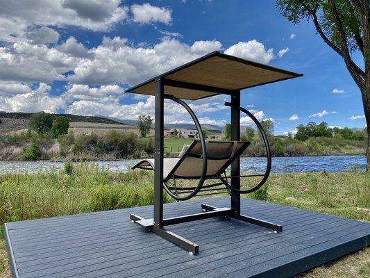 Relaxing station by the river