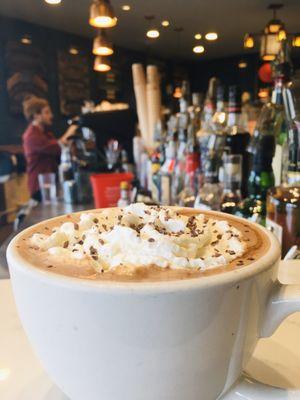 Sleeping bear mocha ( it's the best made by this barista in the pic)