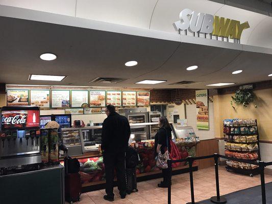 The DFW Subway is grab and go.