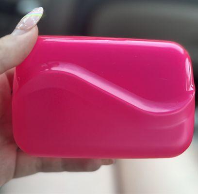 Soap Holder works great and in my favorite shade, hot pink!