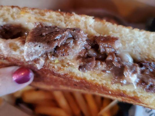 Inside ~ Slow Roasted Brisket and Fontina Grilled Cheese w/BBQ aioli - 5.31.21