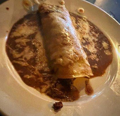 One Enchilada BEEF. Their sauce has great depth of flavor and is a little thicker. Yum