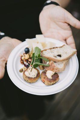 Appetizer plate (photo by Luke Keegan Photography)