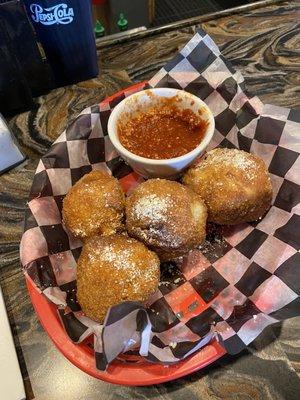 Pepperoni Balls. (Large = 6. We ate 2 before taking the picture)