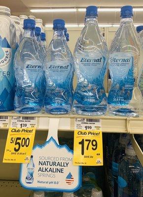 Eternal Water-Natural Electrolytes, Naturally Alkaline, Natural oh Spring Water. Aisle 7