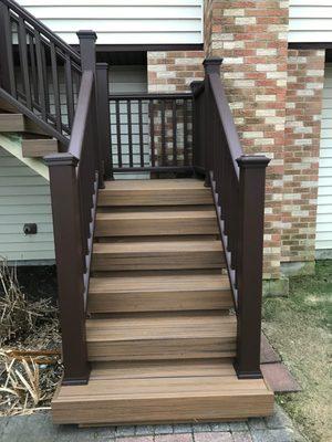 Bottom set of stairs (look at that beautiful railing)