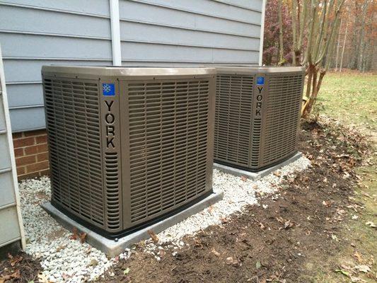 Two York Affinity System High Efficiency 18+ SEER Units