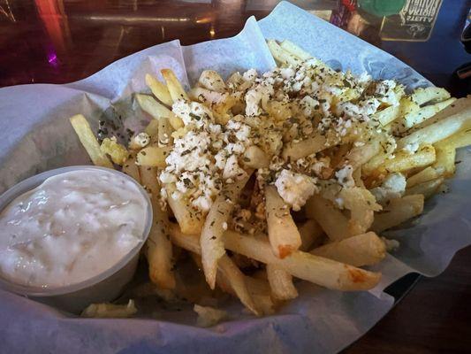 Greek fries. Garlicky goodness!!!