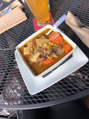 Irish goat soup and a pineapple wheat ale