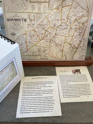 Handmade wooden jigsaw puzzle from oldMonmouth county  Map