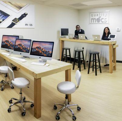 Come see our Apple experts and get Mac advice, help, repairs and upgrades.  We can also help you trade in your old device for a new one!