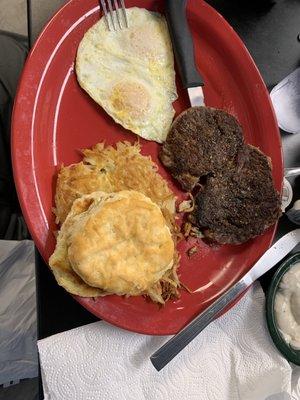 Ribeye steak and eggs