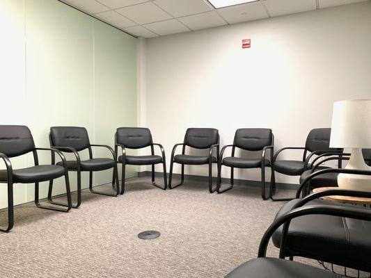 Group therapy room.