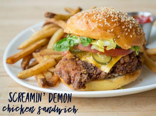 Screamin Demon chicken sandwich